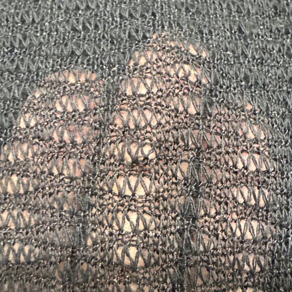 Rag & Bone Black Mesh Long Sleeve Sheer Top Size Medium Goth Dark Romantic READ - Picture 11 of 11